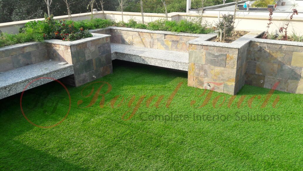 Roof garden with artificial grass