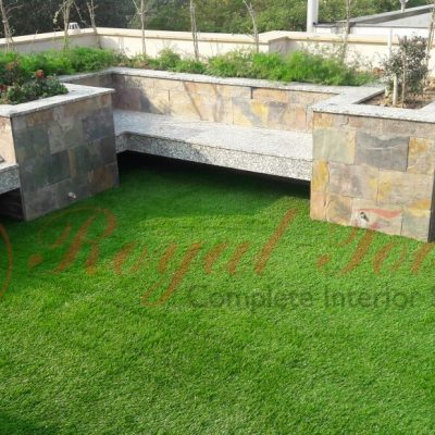 Roof garden with artificial grass